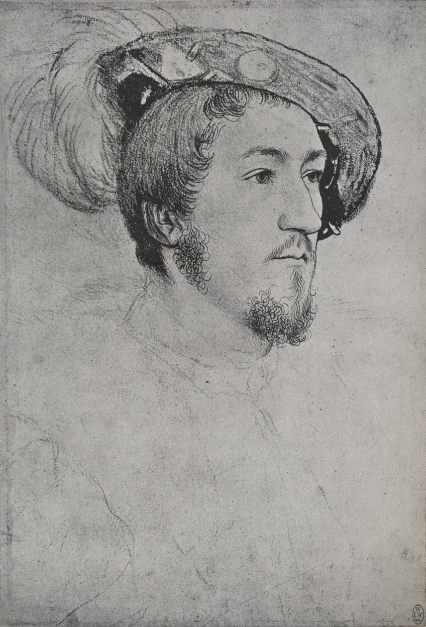 Un gentiluomo: sconosciuto, c1532-1543 1945 da Hans Holbein der Jüngere