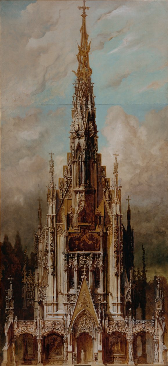 Chiesa gotica di San Michele, facciata della torre da Hans Makart