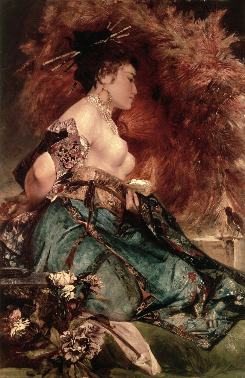 Ragazza giapponese da Hans Makart
