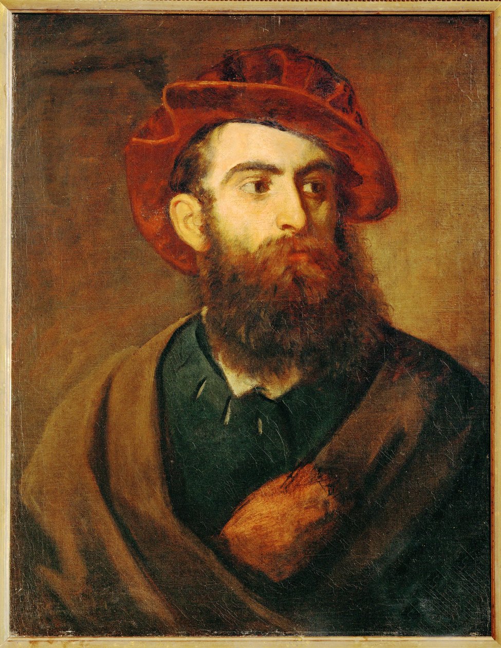 Autoritratto ... (dipinto su tela) da Hans Makart