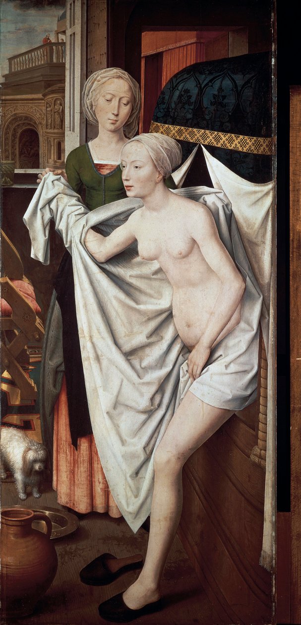 Betsabea al bagno, c.1485 da Hans Memling