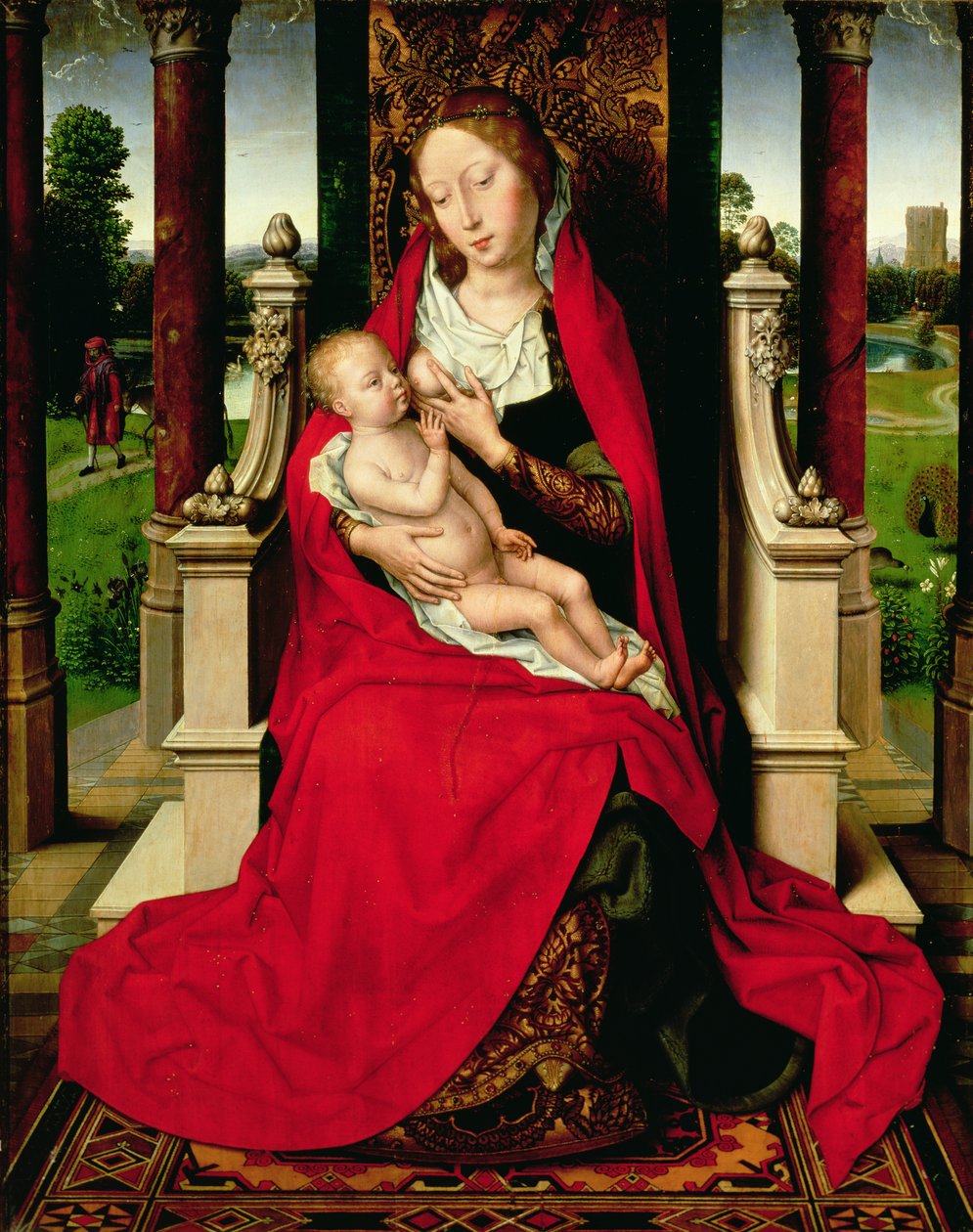 Madonna col Bambino in trono, c.1492-94 da Hans Memling