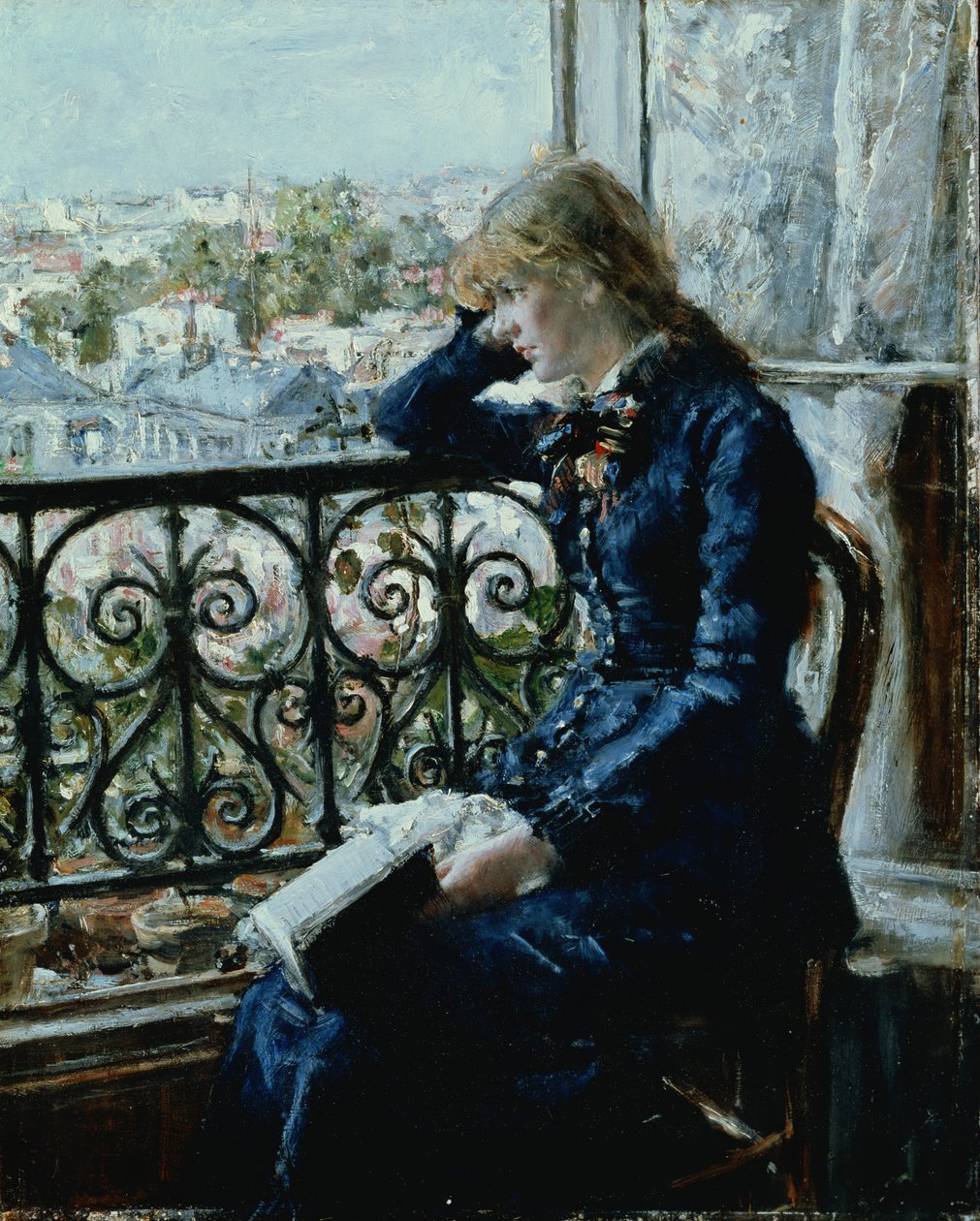 Alla finestra, 1881 (pannello) da Hans Olaf Heyerdahl