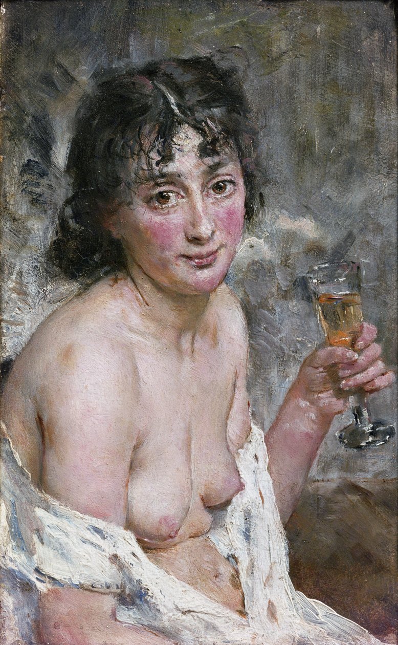 Ragazza con champagne da Hans Olaf Heyerdahl