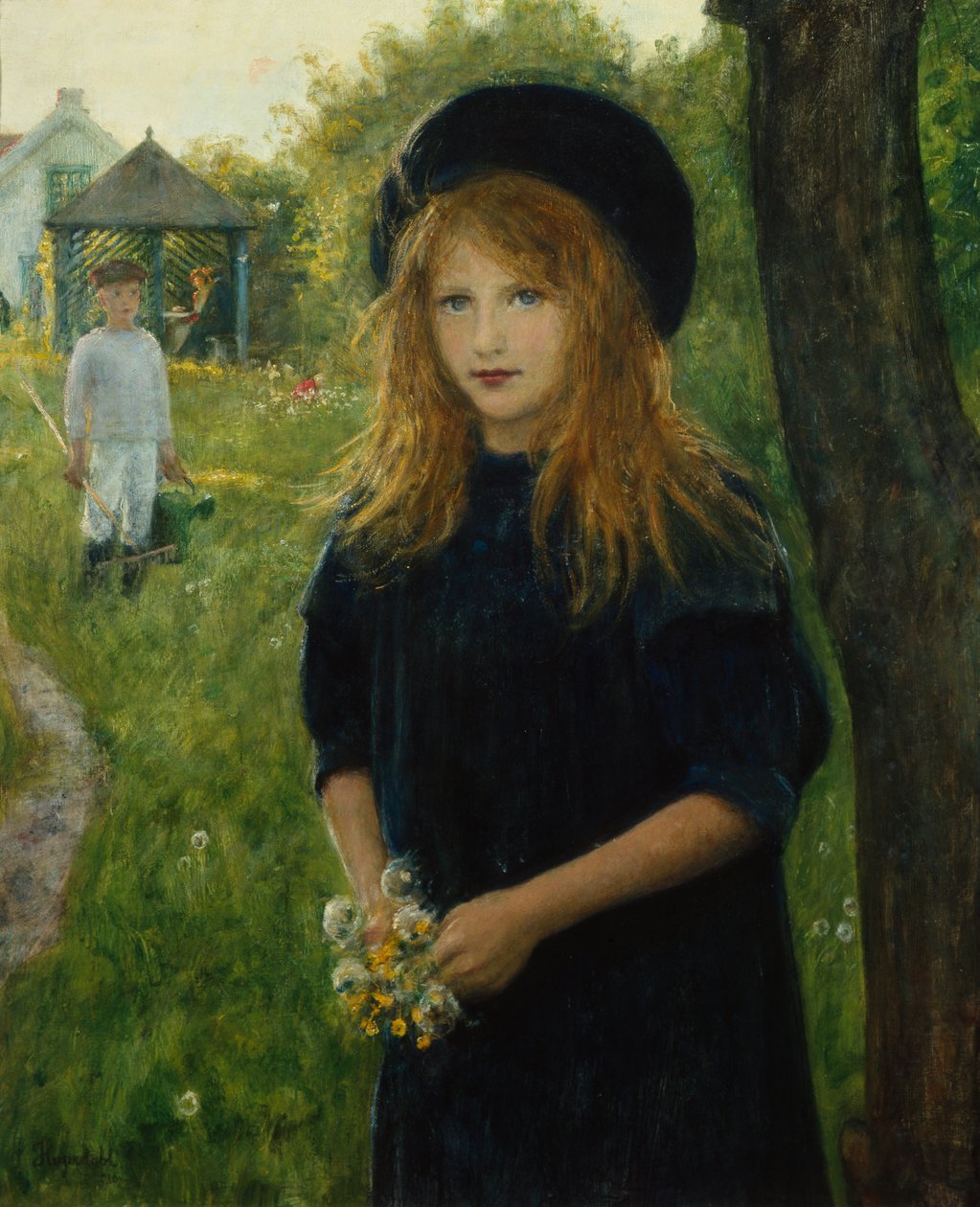 ritratto di ragazza (dipinto) da Hans Olaf Heyerdahl