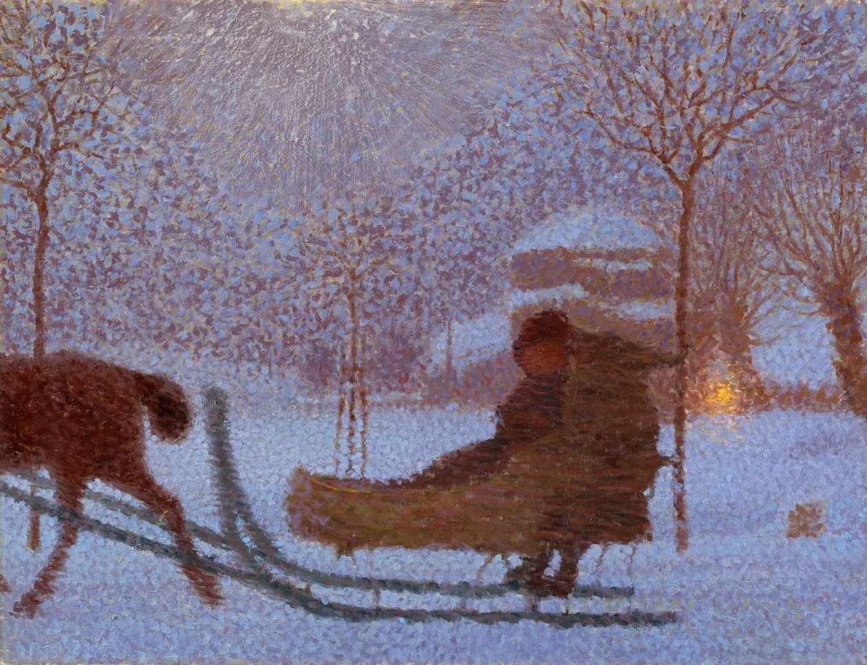 Paesaggio invernale con slitta da Hans Olde sen.