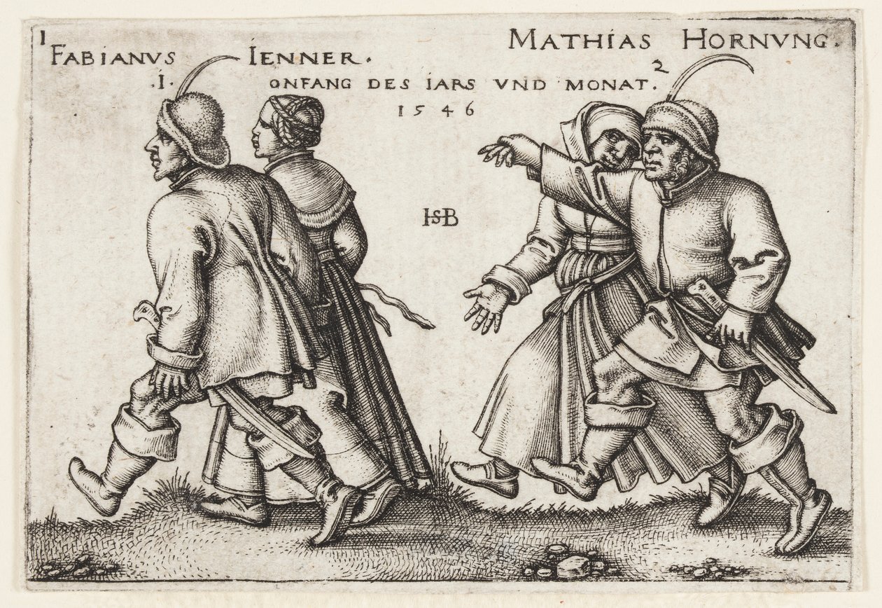 Gennaio e Febbraio da Hans Sebald Beham