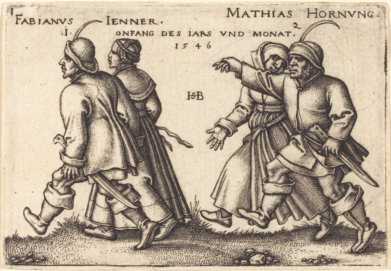 Gennaio e febbraio da Hans Sebald Beham