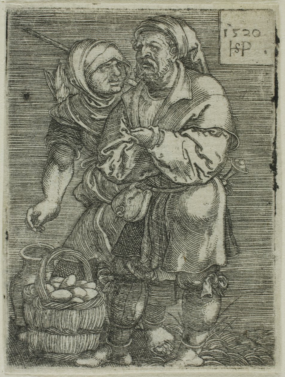 Coppia di contadini che vendono uova da Hans Sebald Beham