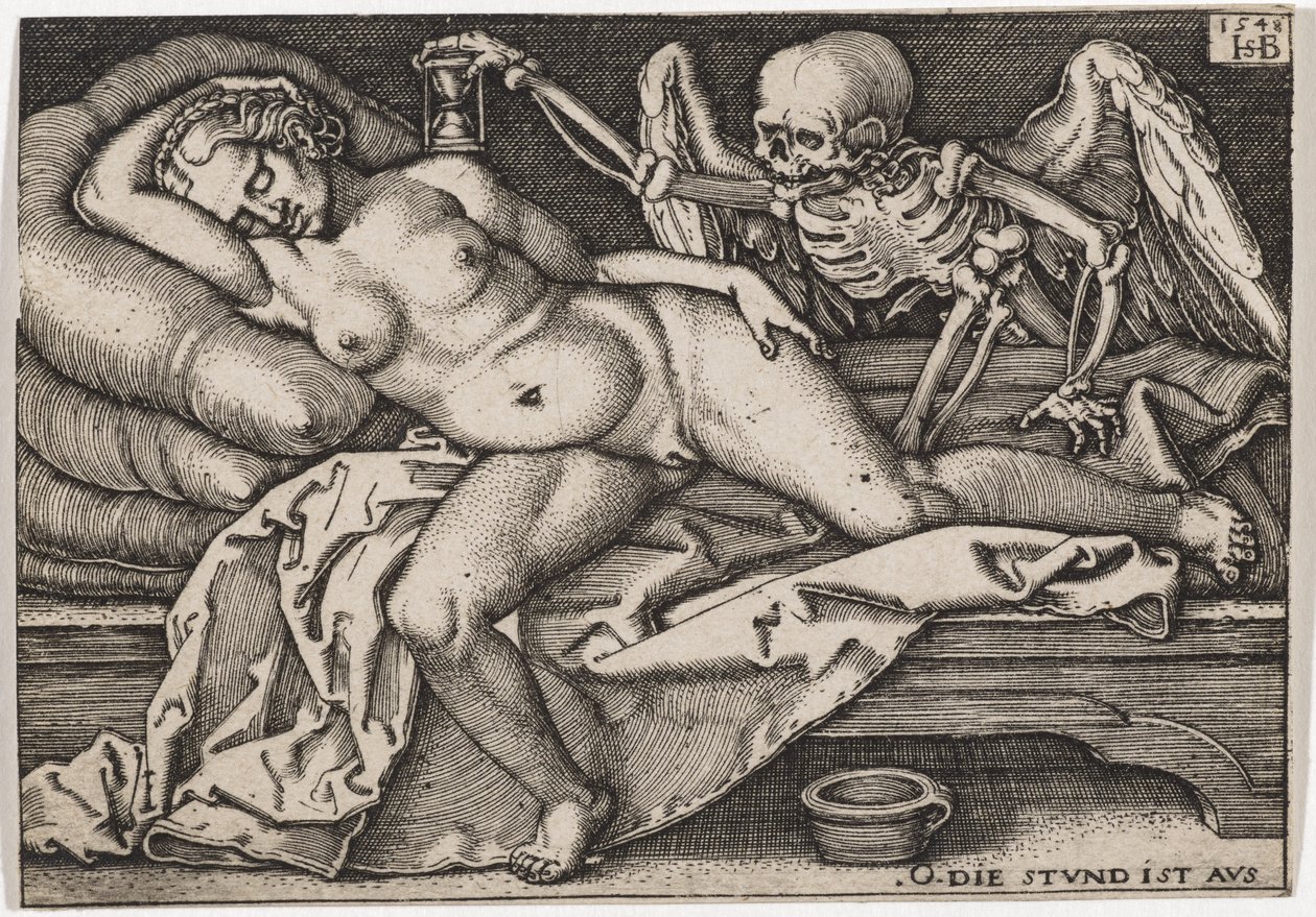 Ragazza dormiente e la Morte, 1548 da Hans Sebald Beham