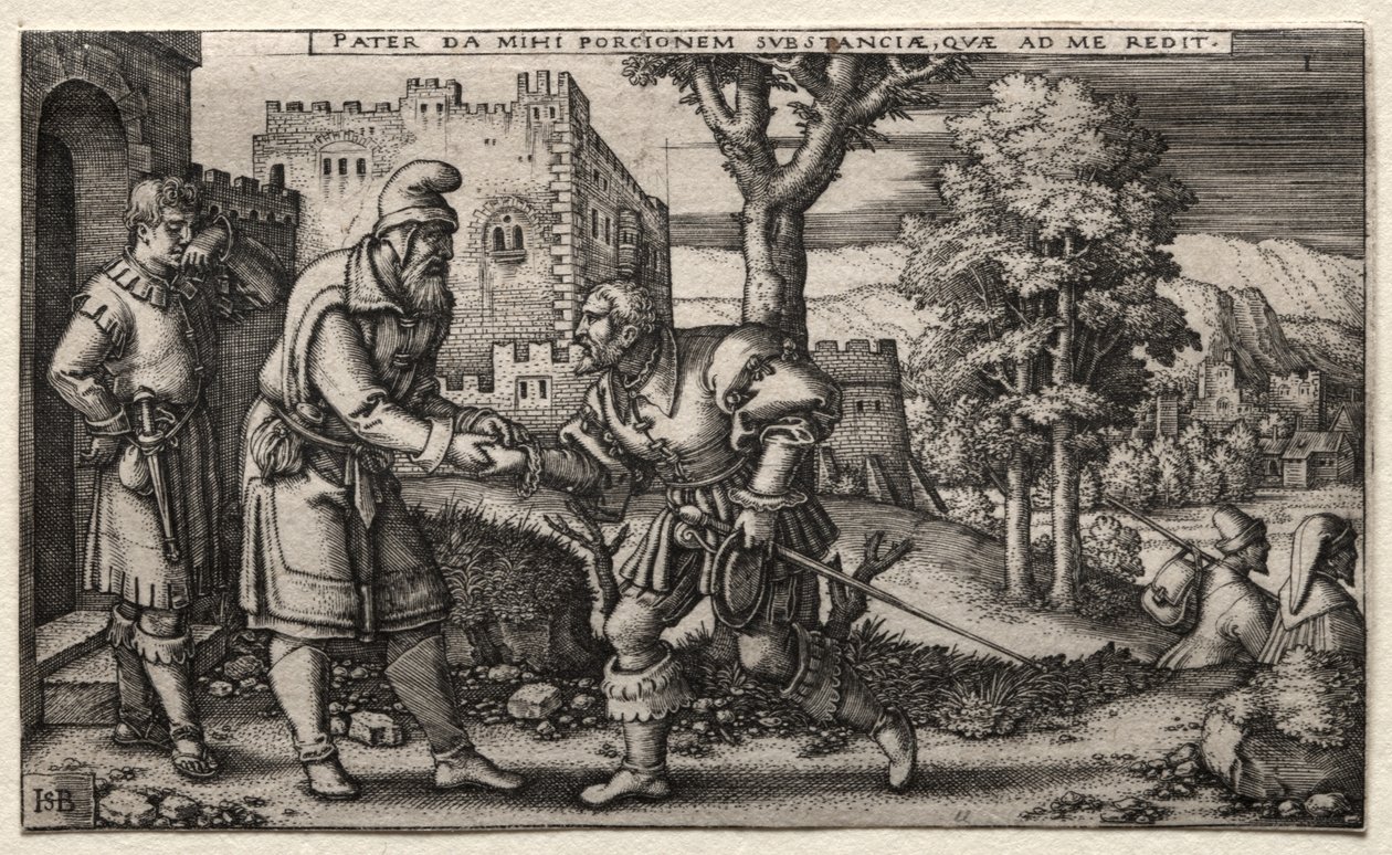 Il figliol prodigo da Hans Sebald Beham
