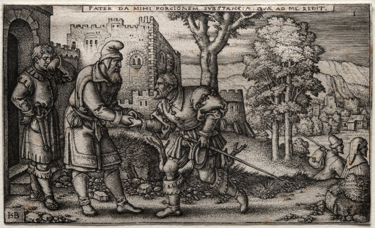 Il figliol prodigo da Hans Sebald Beham