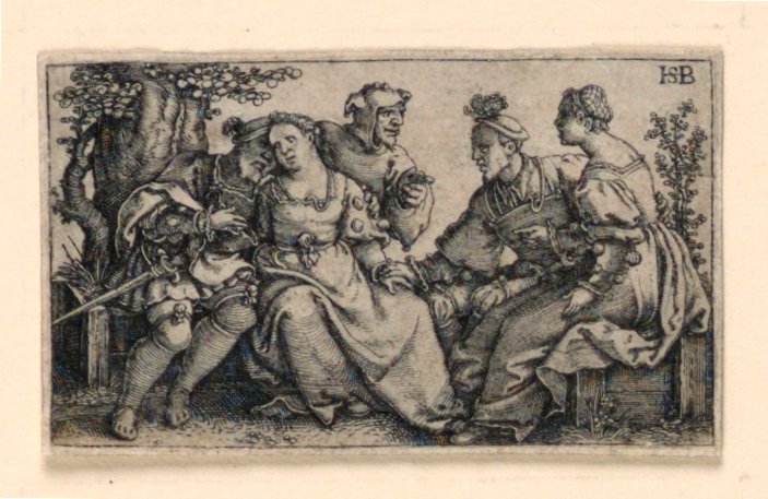 Due coppie e il buffone da Hans Sebald Beham