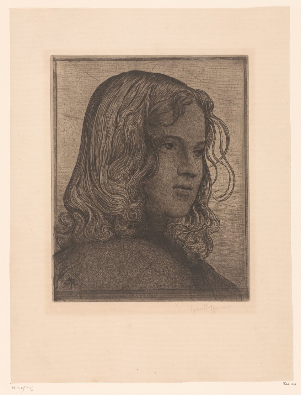 Testa di una ragazza da Hans Thoma