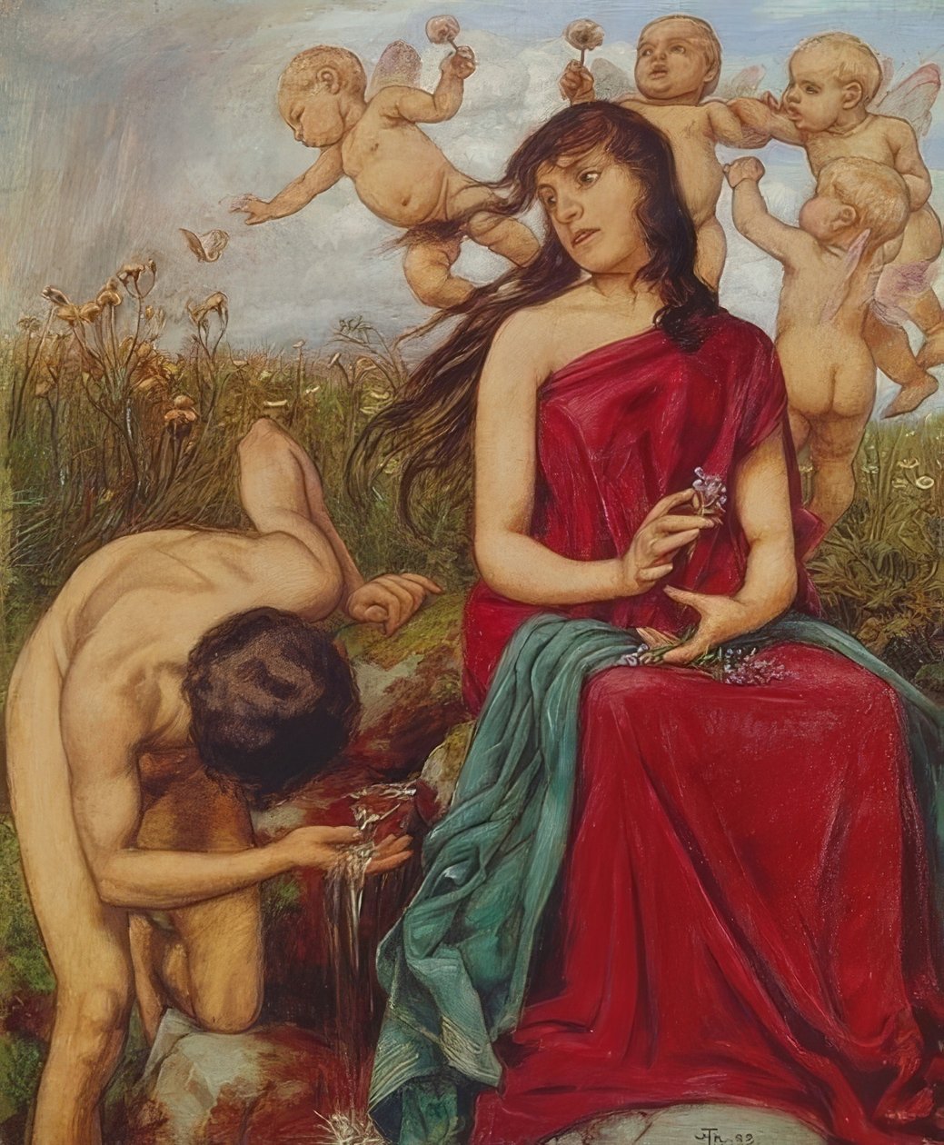 Ninfa della sorgente da Hans Thoma