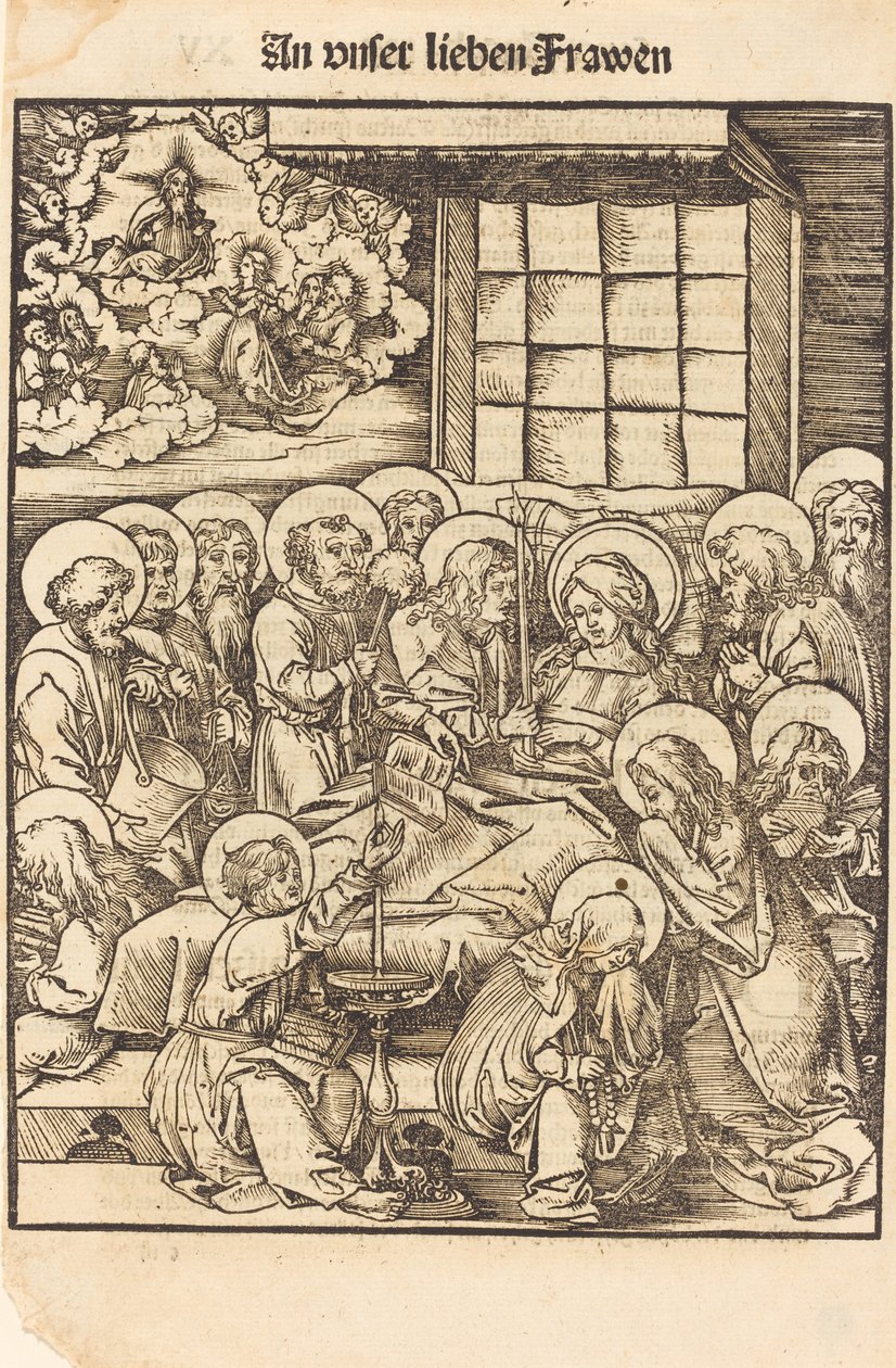 La morte della Vergine da Hans Wechtlin I