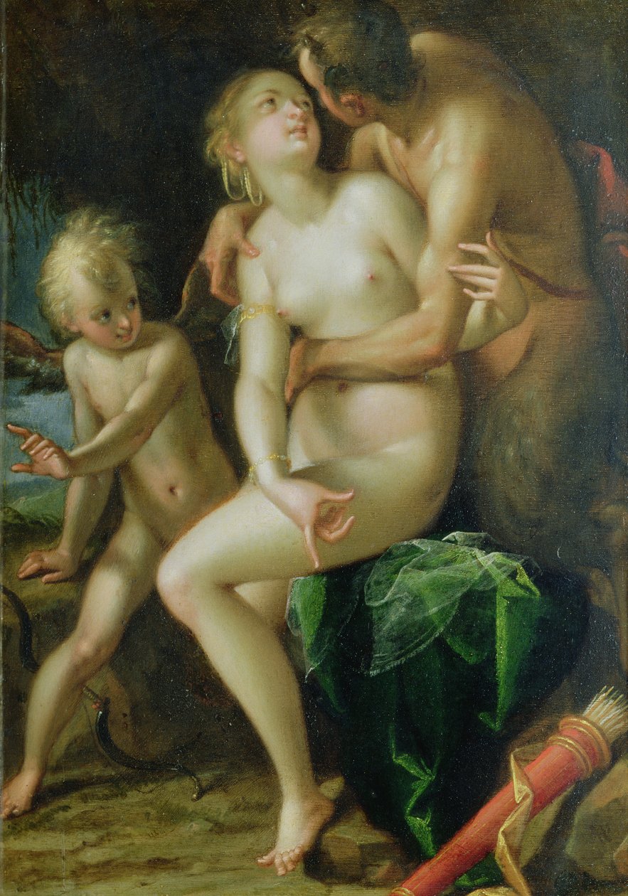 Giove, Antiope e Cupido da Hans von Aachen