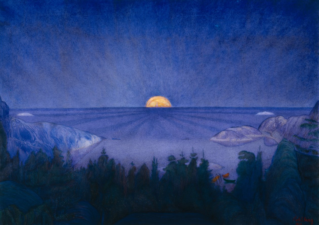 Sorgere della luna da Harald Oscar Sohlberg