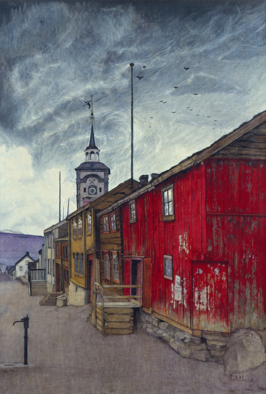 Strada a Røros da Harald Oscar Sohlberg