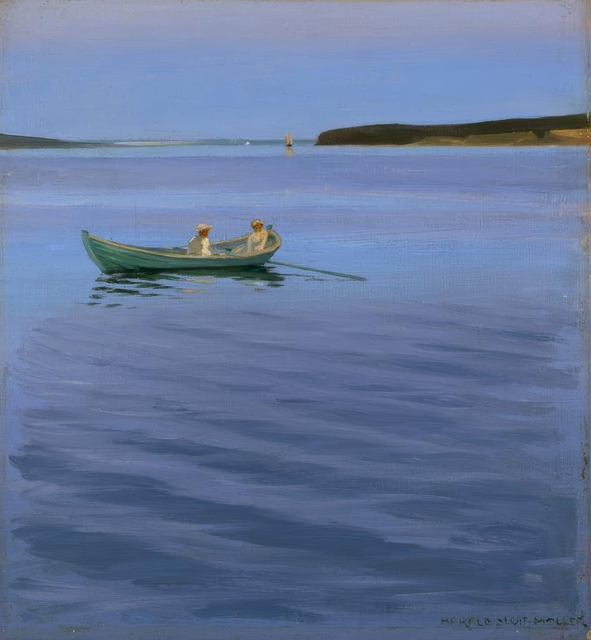 Gita in barca sul lago idilliaco da Harald Slott Moller