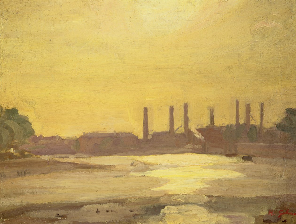 Il Tamigi a Chelsea da Harold Gilman