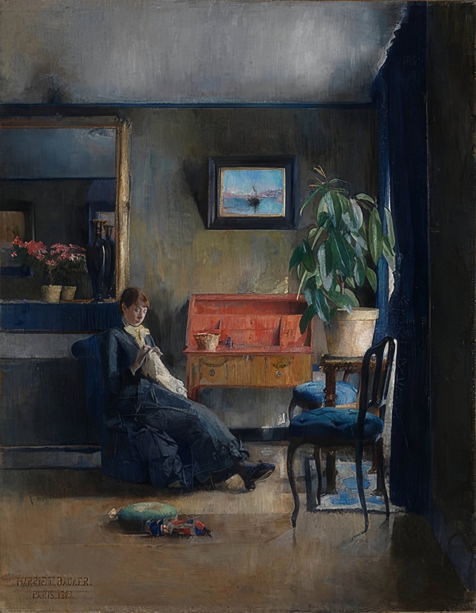 Interno blu, 1883 da Harriet Backer