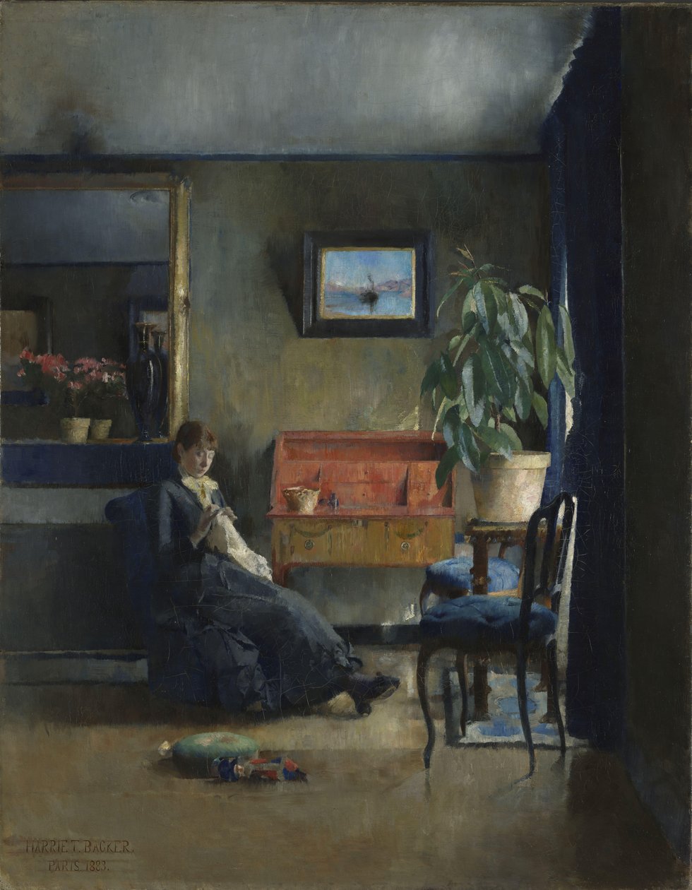 Interno blu da Harriet Backer
