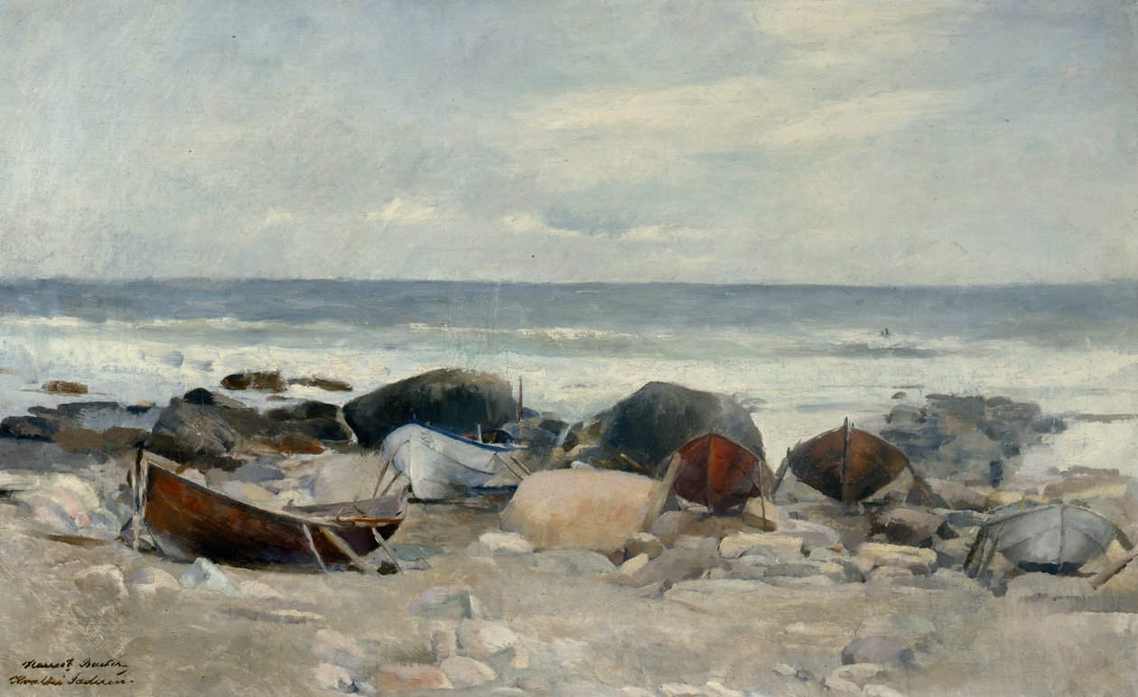 Barche sulla spiaggia, Jæren da Harriet Backer