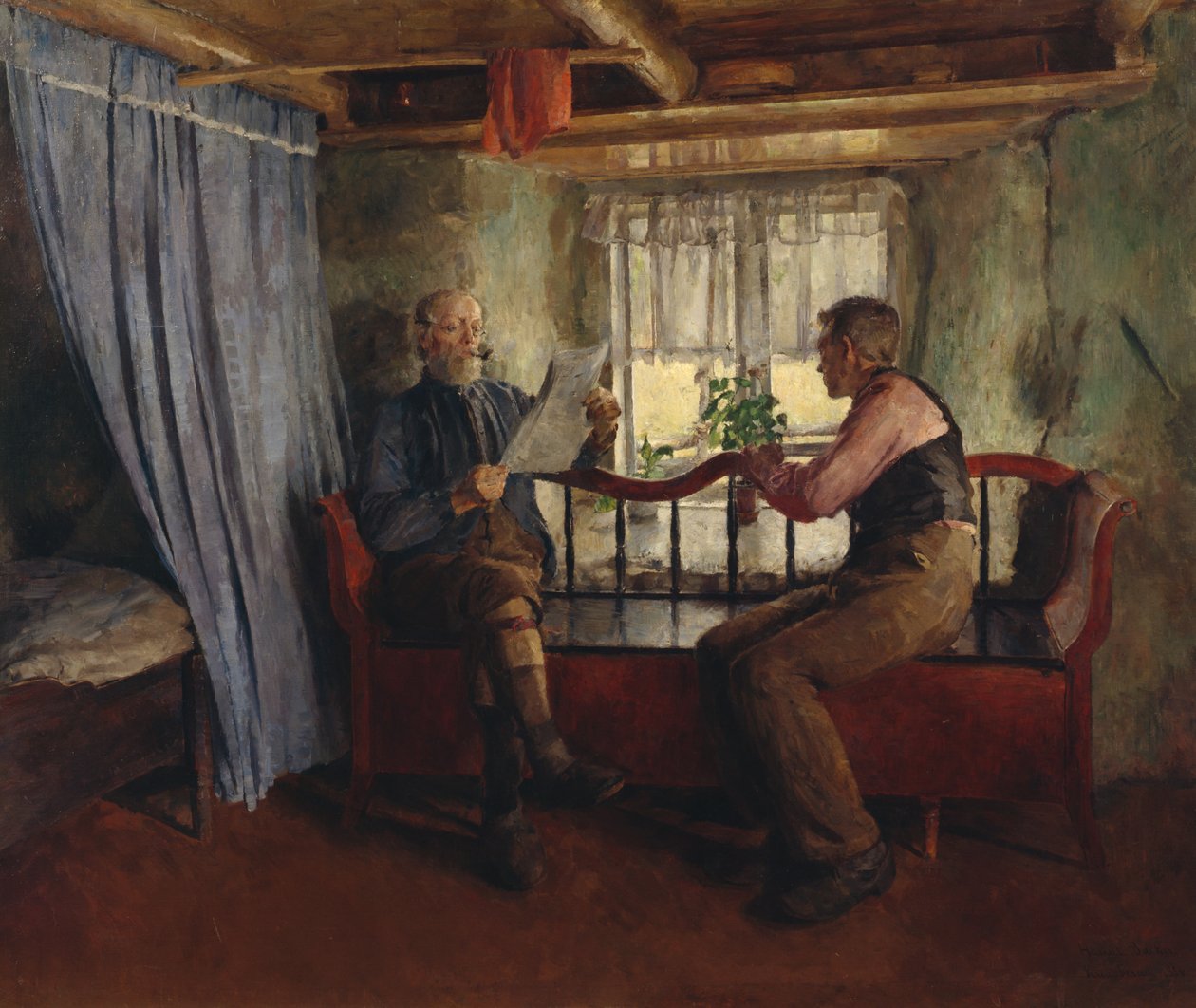 In un soggiorno di contadini da Harriet Backer