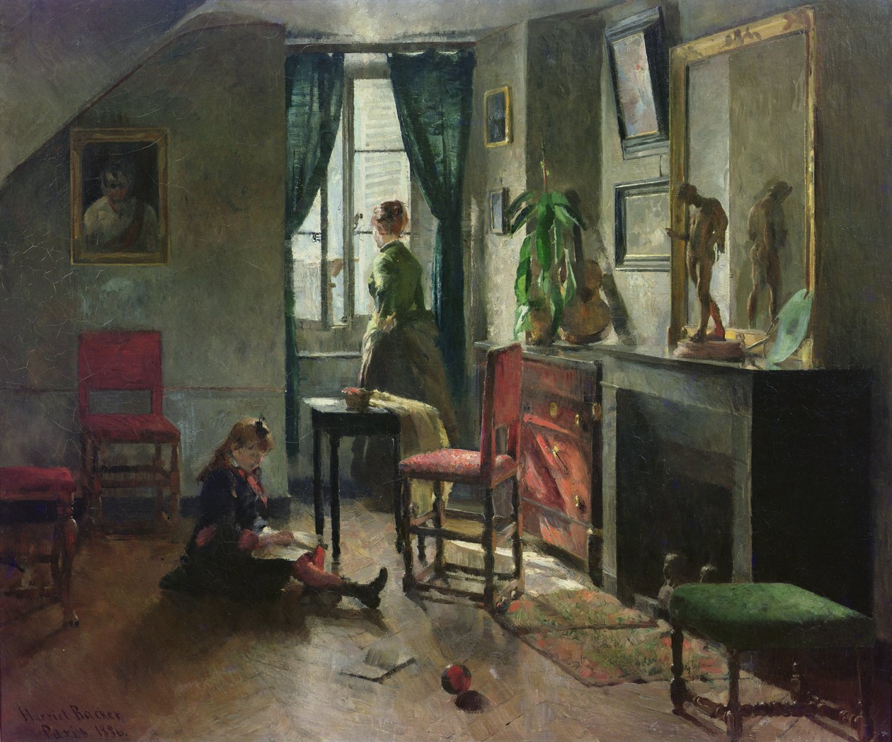 Interno con figure da Harriet Backer