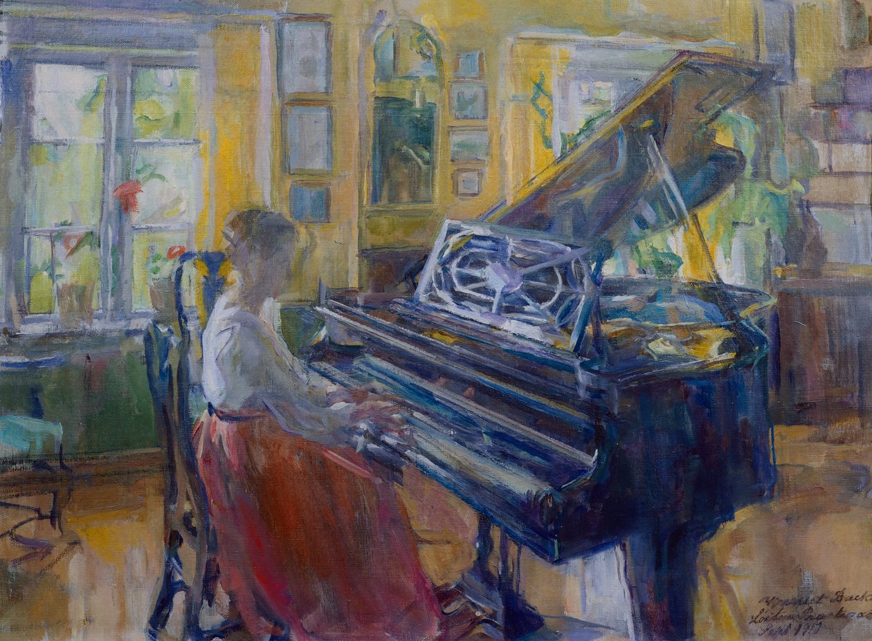 Musica, interno dalla canonica di Loiten da Harriet Backer