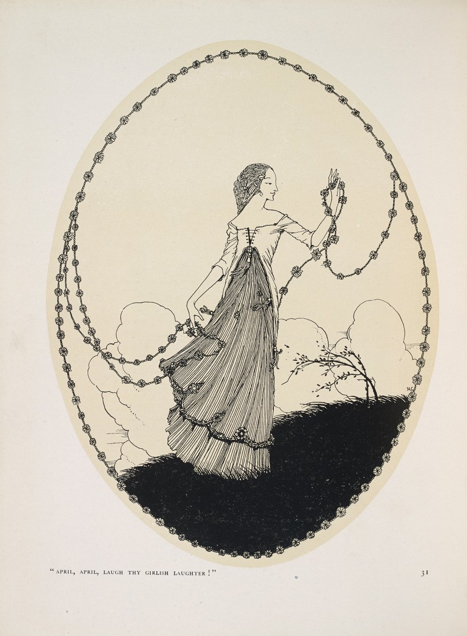 Aprile. Aprile, aprile, ridi con la tua risata fanciullesca! da Harry Clarke