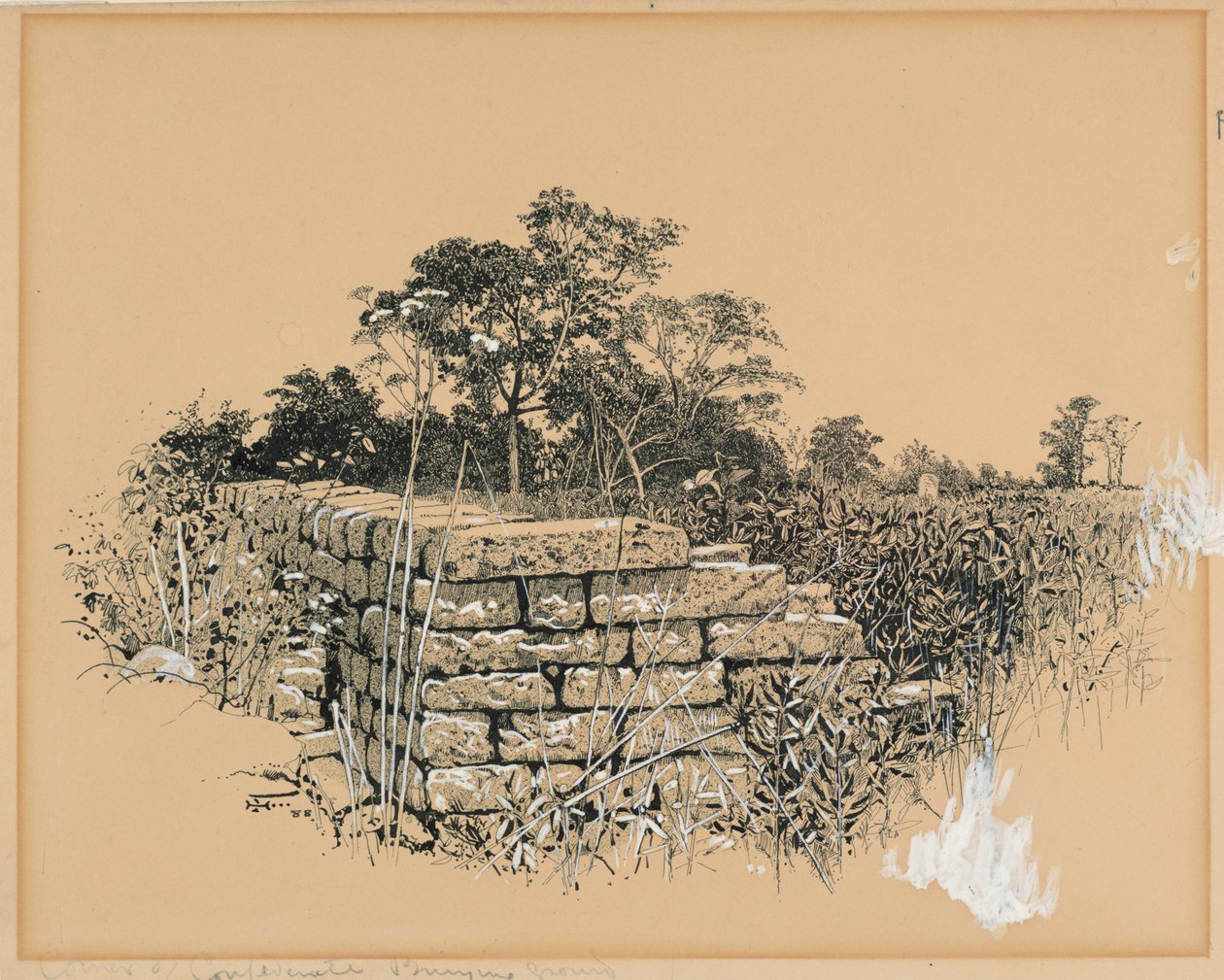 Angolo del cimitero confederato da Harry Fenn