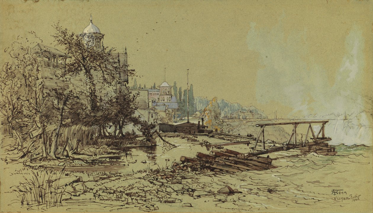 Cascate del Niagara, 1862 da Harry Fenn