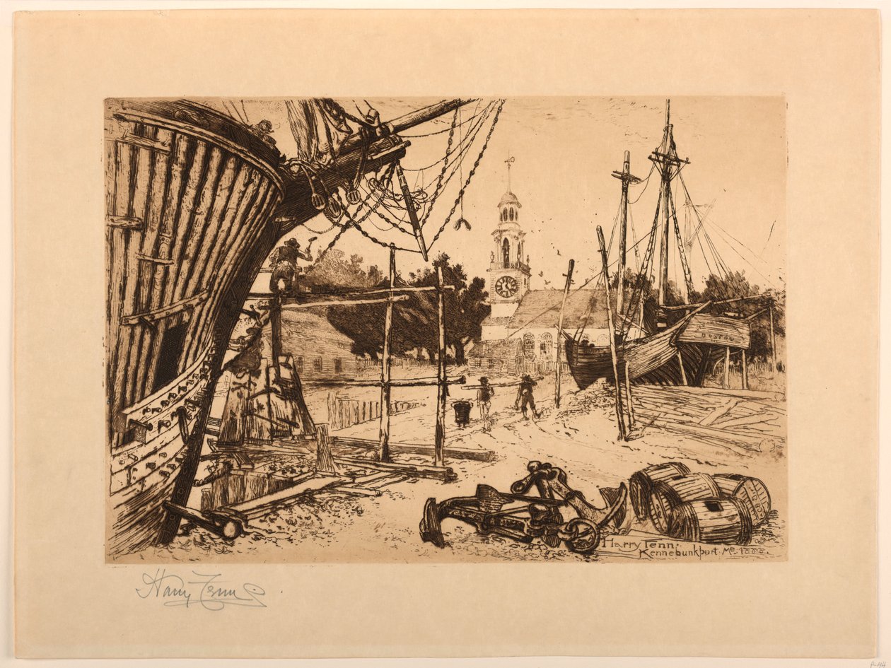 Molo, Kennebunkport, Maine da Harry Fenn