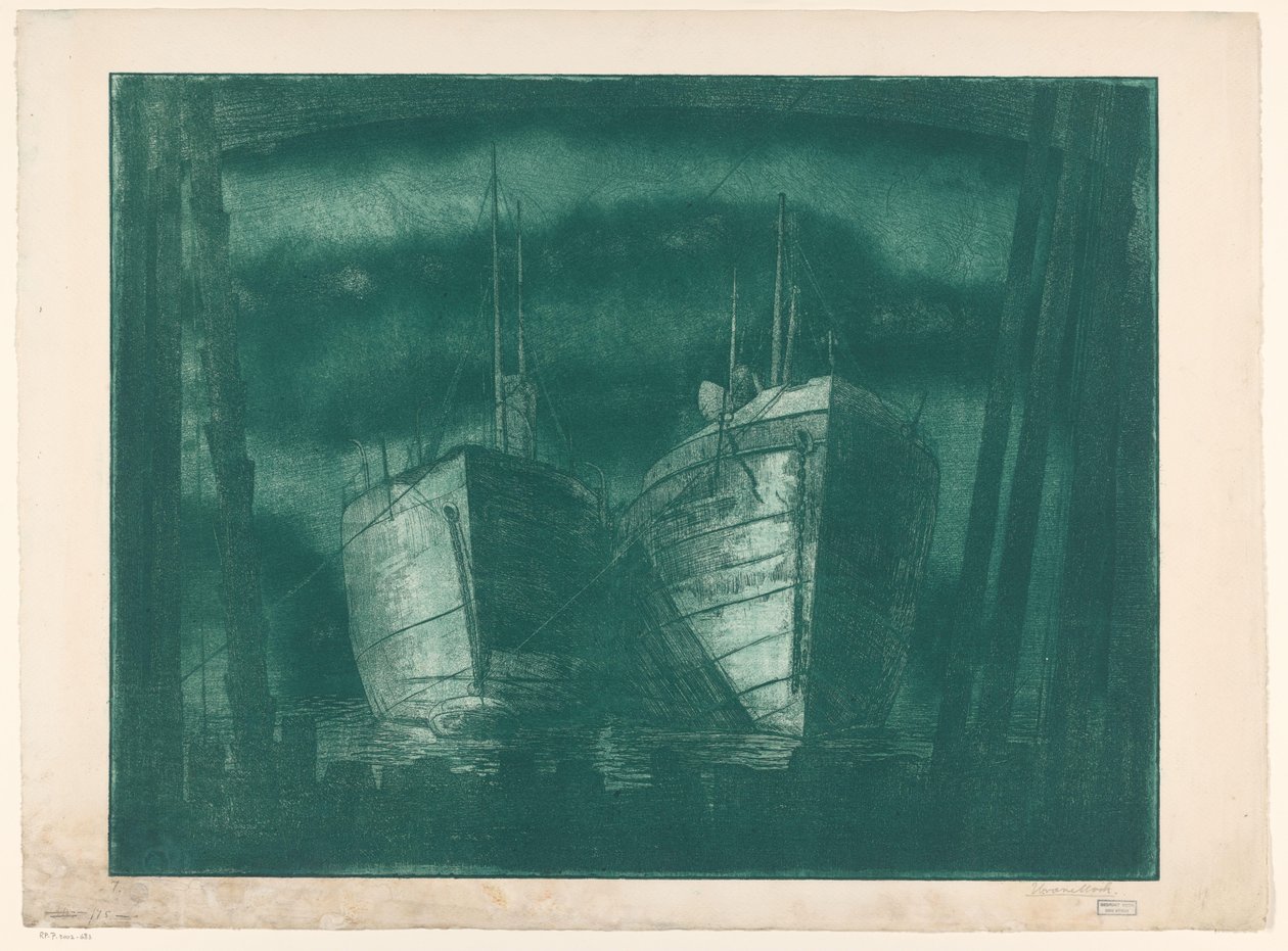 Due barche da Harry van Mook (signed by artist)