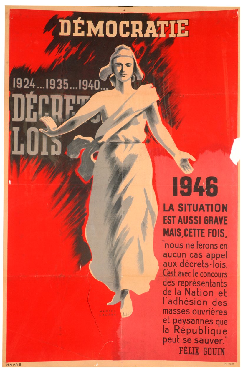 Poster pro-democrazia francese, 1946 da Havas
