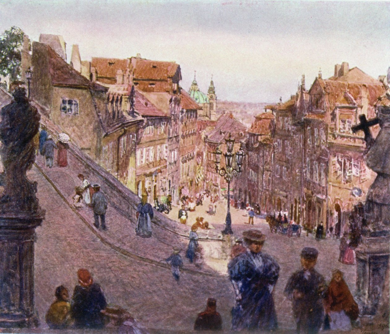 Nerudova Ulice, Praga, 1909 da Heinrich Tomec