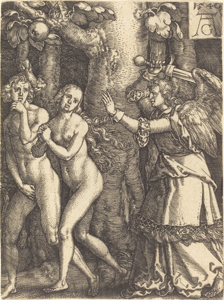 Espulsione dal Paradiso da Heinrich Aldegrever