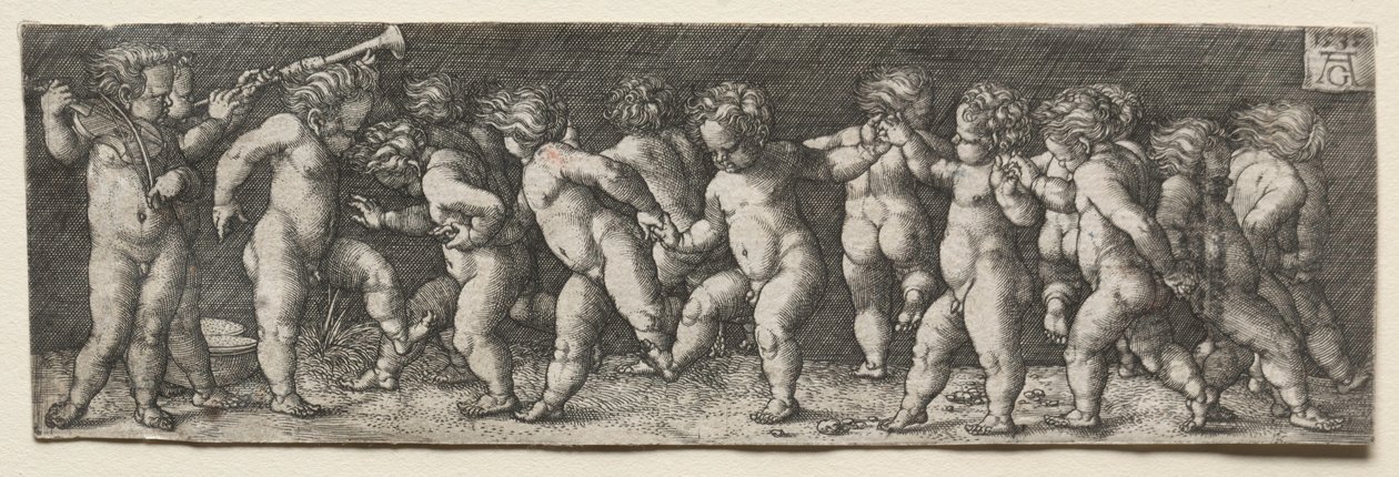 Quindici bambini nudi che danzano, 1535 da Heinrich Aldegrever