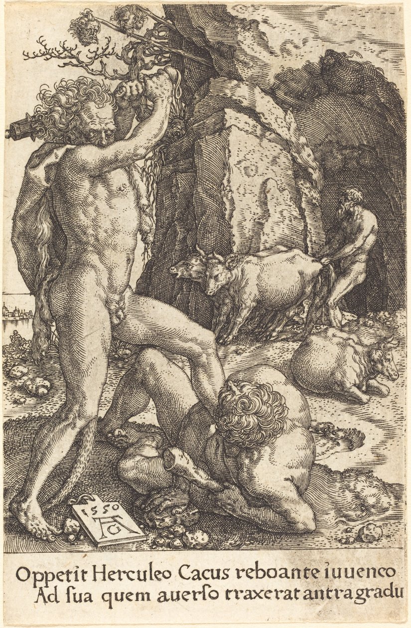 Ercole uccide Caco da Heinrich Aldegrever