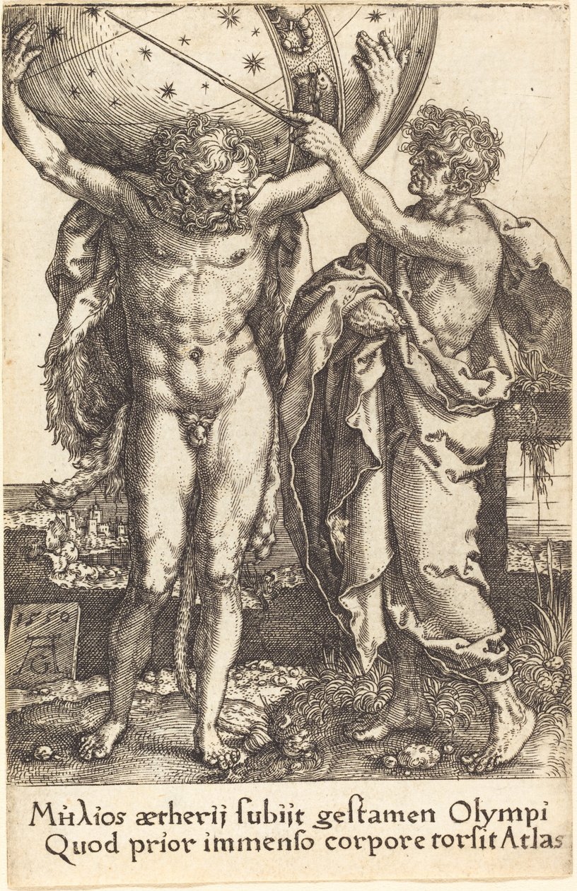Ercole e Atlante da Heinrich Aldegrever