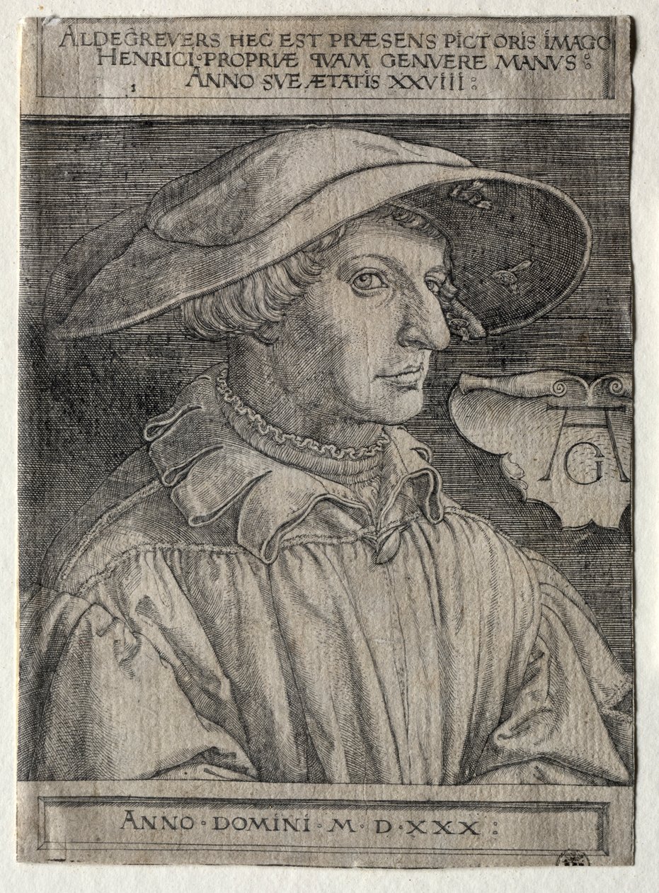 Autoritratto, 1530 da Heinrich Aldegrever