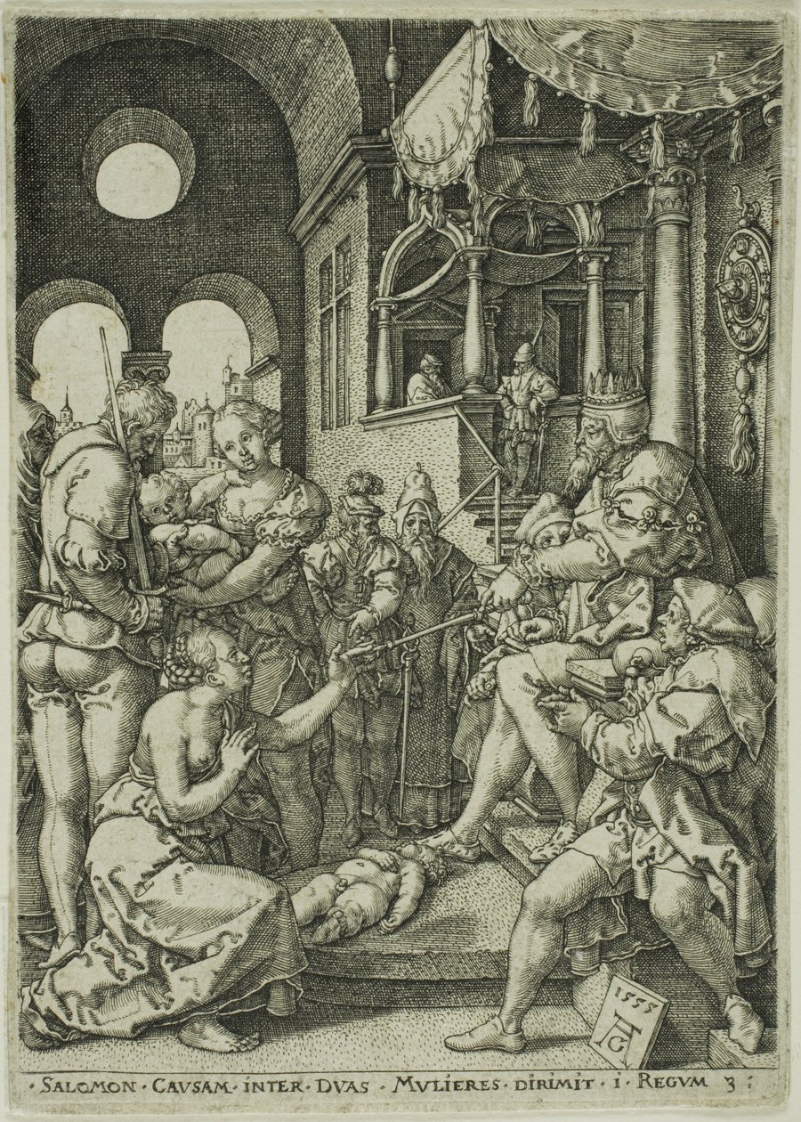 Il giudizio di Salomone da Heinrich Aldegrever