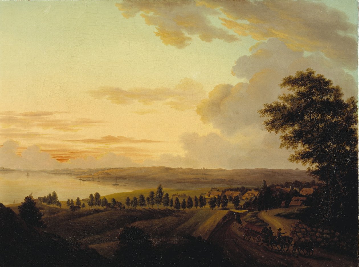 Paesaggio della Selandia, sera da Heinrich Grosch