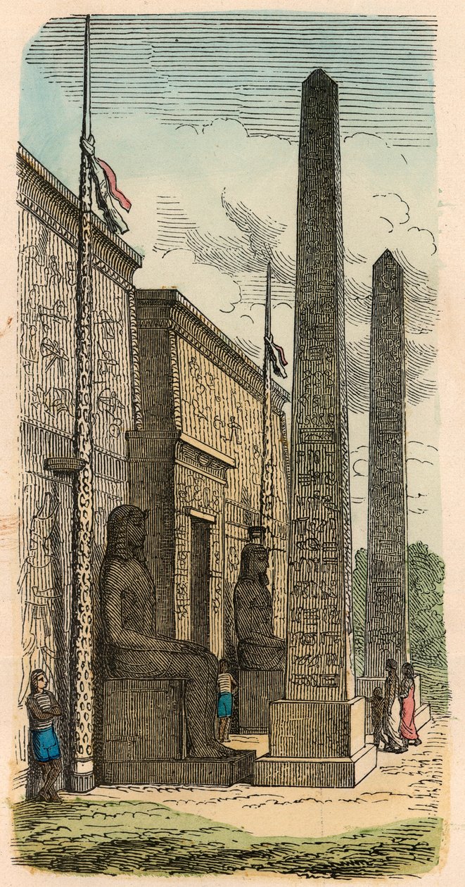 Antico Egitto: Ingresso di un tempio-palazzo da Heinrich Leutemann