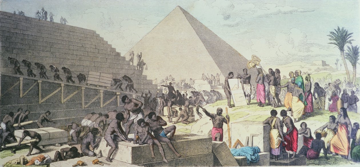 Costruzione delle Piramidi da Heinrich Leutemann