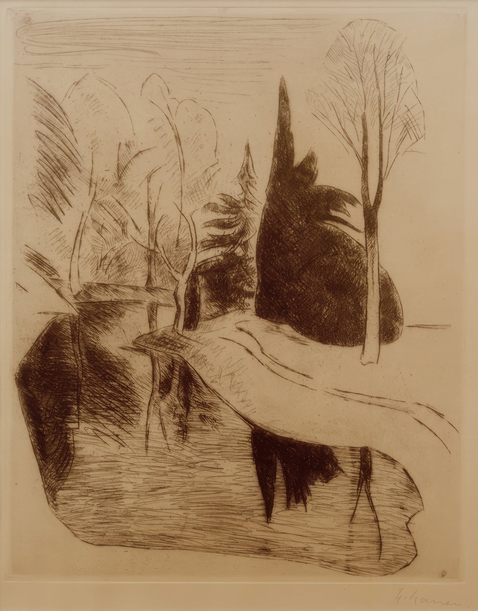 Parco a Dilborn, 1914 da Heinrich Nauen