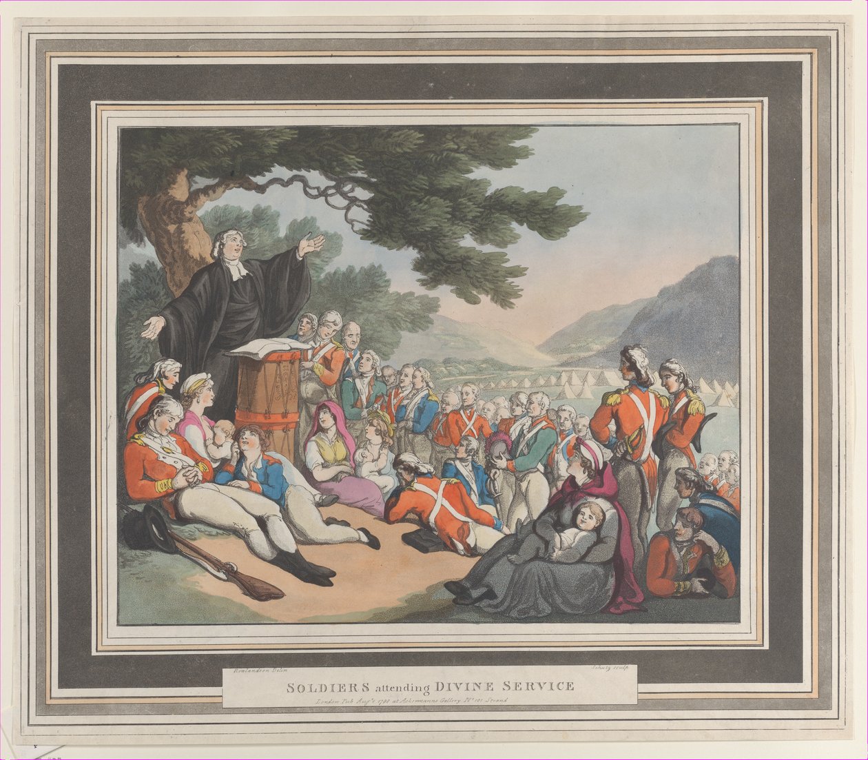 Soldati che assistono al servizio divino, 1 agosto 1798 da Heinrich Schutz