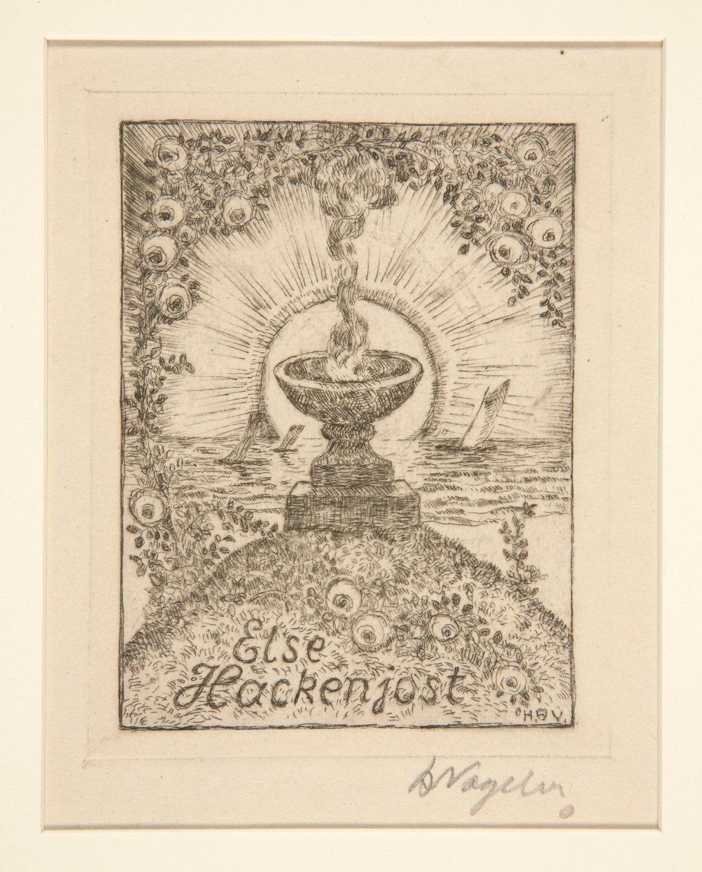Ex libris: Else Hackenjost da Heinrich Vogeler